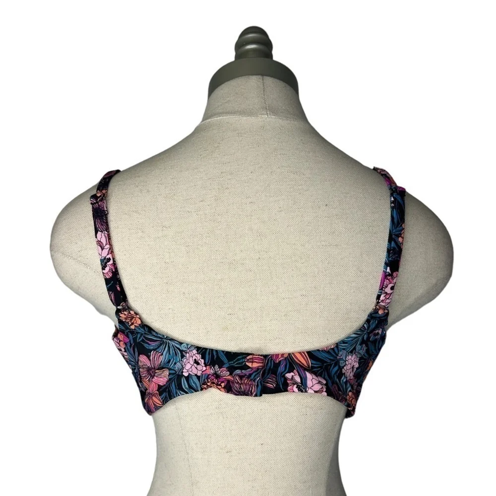 Venus Nova Mesh Underwire Top Hawaiian Hottie Black Floral Print Size 38B